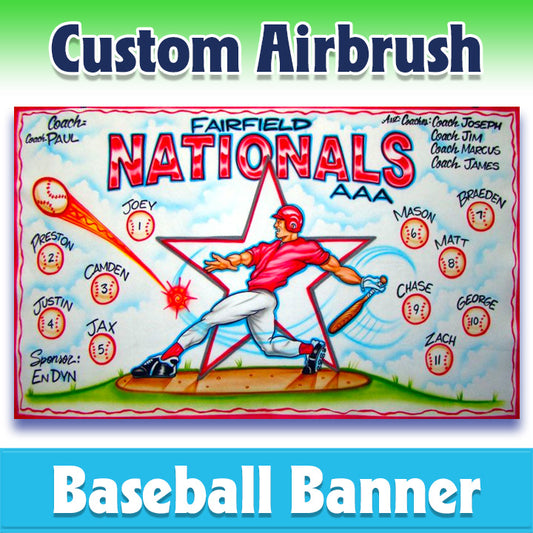 Airbrush Baseball Banner - Nationals -1013