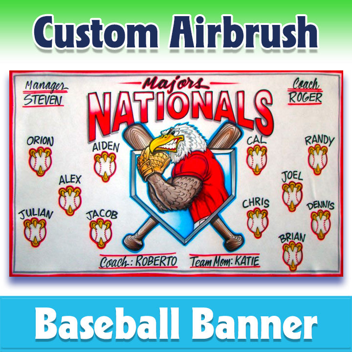 Airbrush Baseball Banner - Nationals -1014