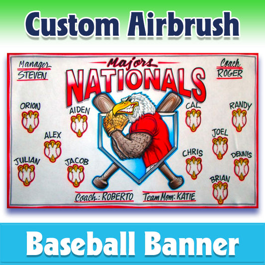 Airbrush Baseball Banner - Nationals -1014