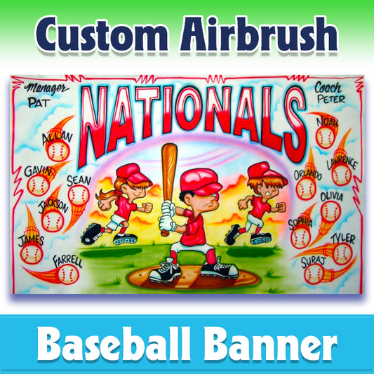 Airbrush Baseball Banner - Nationals -1015