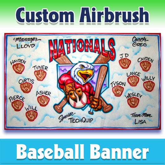 Airbrush Baseball Banner - Nationals -1016