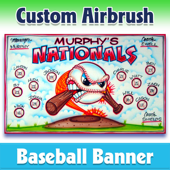 Airbrush Baseball Banner - Nationals -1021