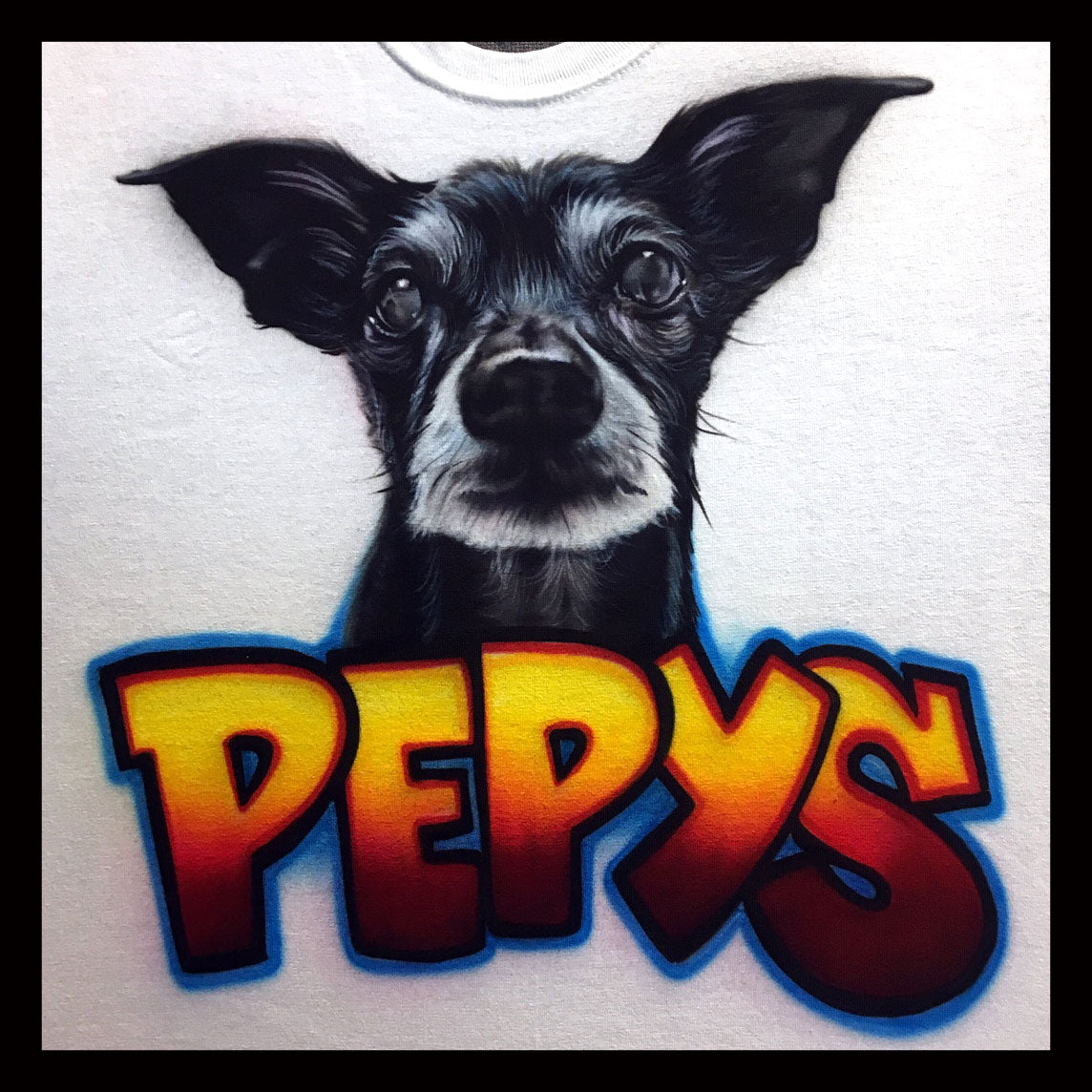 Airbrush T-shirt - Pet Portrait - Pet Name