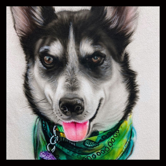 Airbrush T-shirt - Pet Portrait - Dog - Other Pet