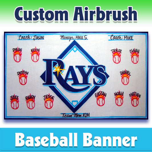 Airbrush Baseball Banner - Rays -1010