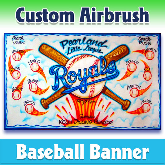 Airbrush Baseball Banner - Royals -1001