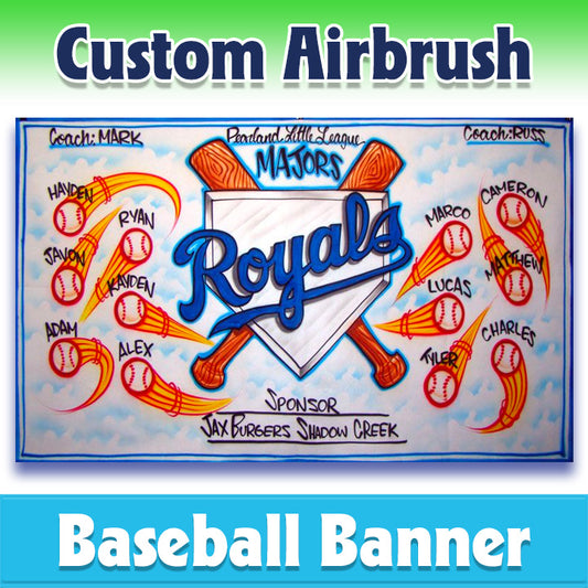 Airbrush Baseball Banner - Royals -1006