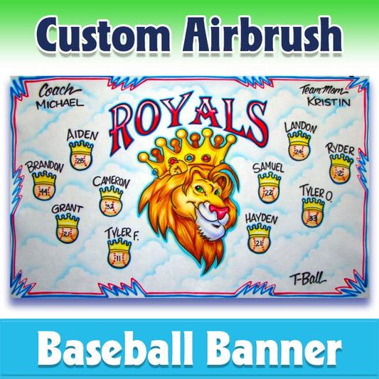 Airbrush Baseball Banner - Royals -1007