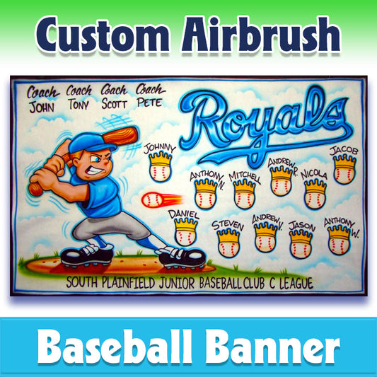 Airbrush Baseball Banner - Royals -1010