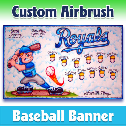 Airbrush Baseball Banner - Royals -1012