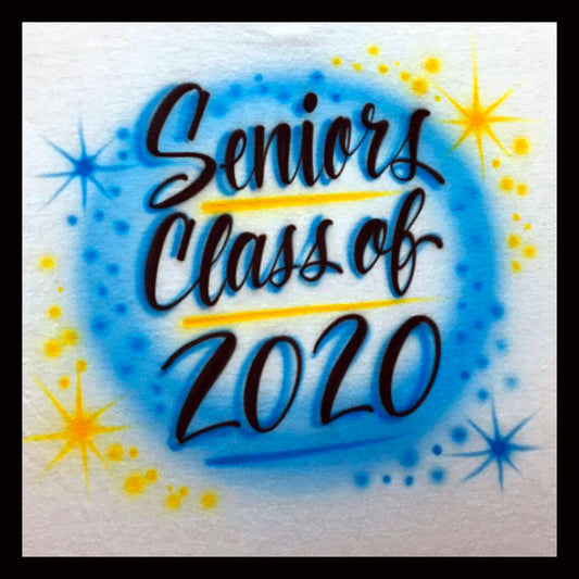 Airbrush T-shirt - Senior Class - Your Class and Grad Year