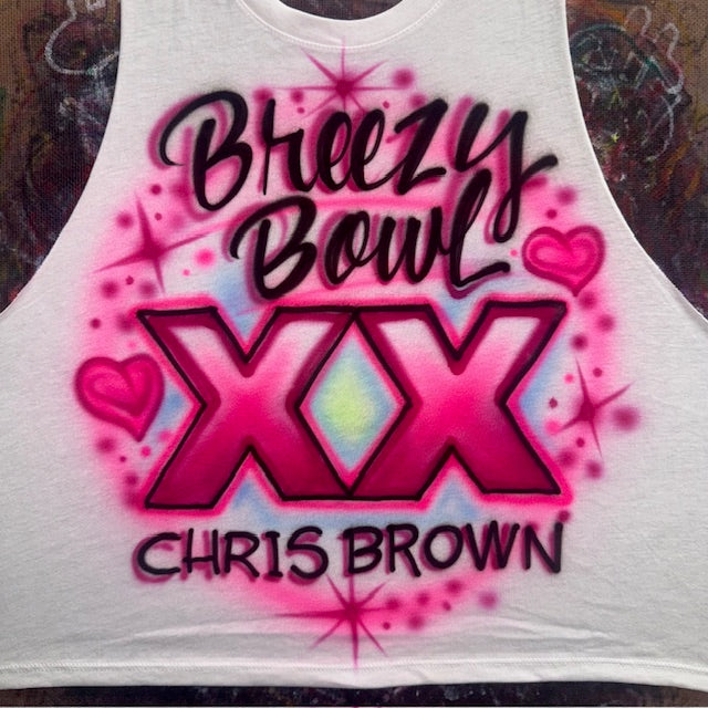 Chris Brown Breezy Bowl XX Tour Airbrushed T-Shirt