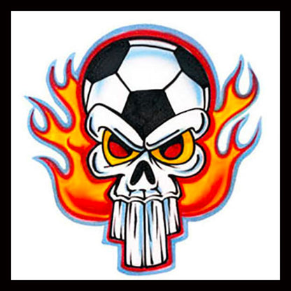 Airbrush T-shirt - Soccer Skull - You Choose Wording