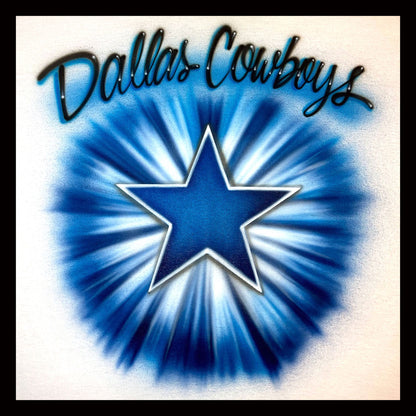 Airbrush T-shirt - Football - Cowboys - Personalize - Your Team - Your Name
