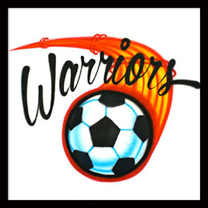 Airbrush T-shirt - Soccer Ball - Warriors - Your Name - Airbrushed T-Shirt - Personalized - Gift