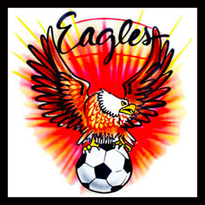 Airbrush  T-shirt - Eagles Soccer - You Choose Name