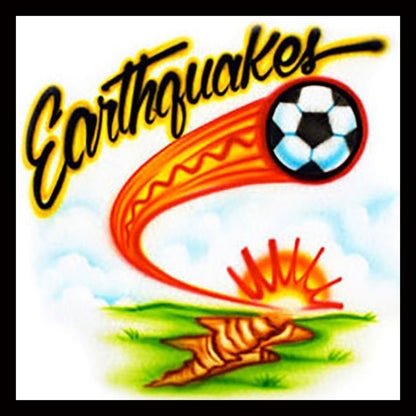 Airbrush T-shirt * Soccer Earthquakes * Your Name