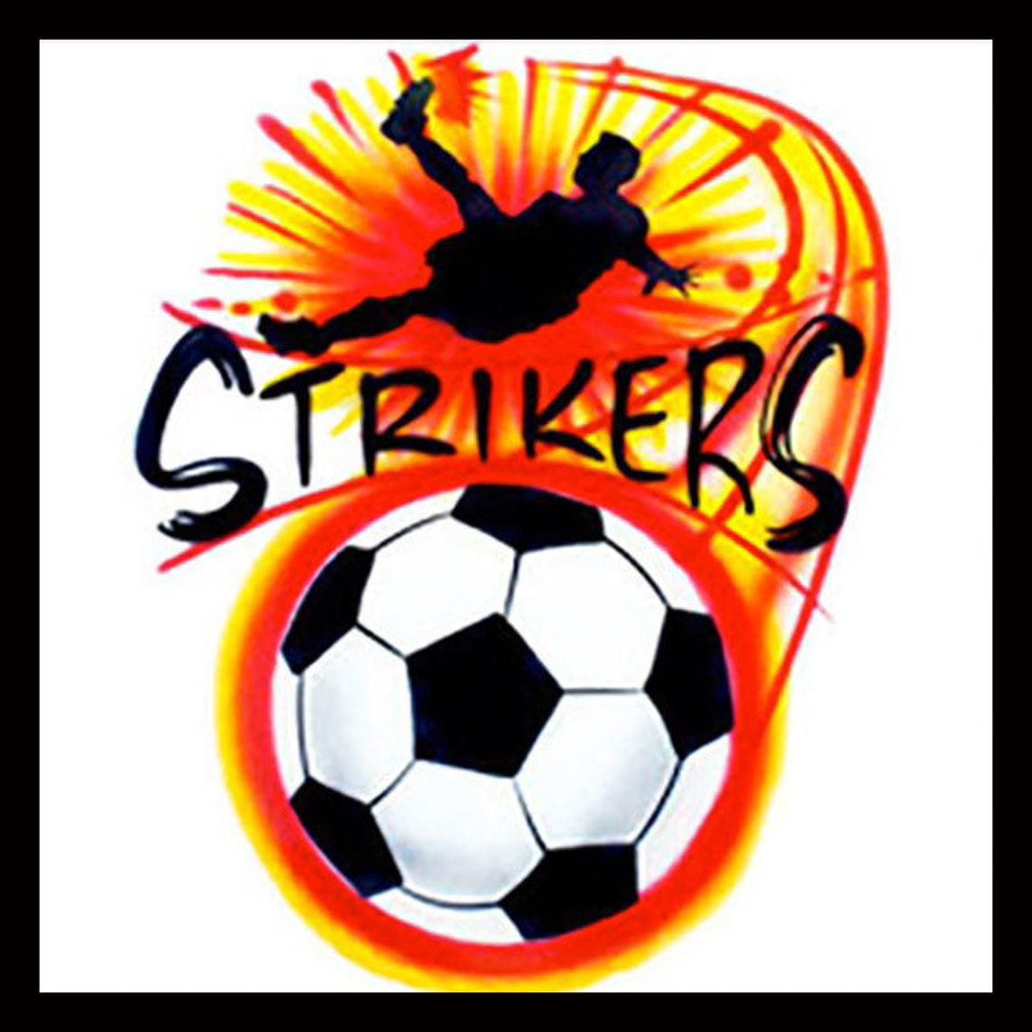 Airbrush T-shirt - Soccer Ball - Your Name - Airbrushed T-Shirt - Personalized - Strikers