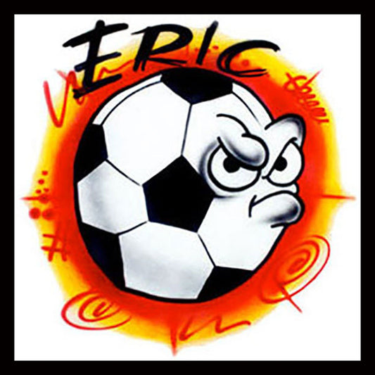 Airbrush T-shirt * Soccer Ball * Your Name