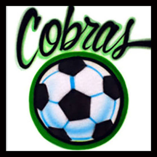 Airbrush T-Shirt * Soccer Ball * Your Name