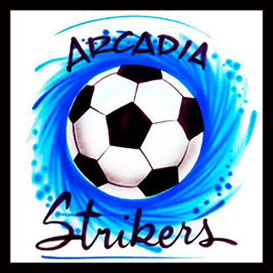 Airbrush T-Shirt * Soccer Ball * Your Name