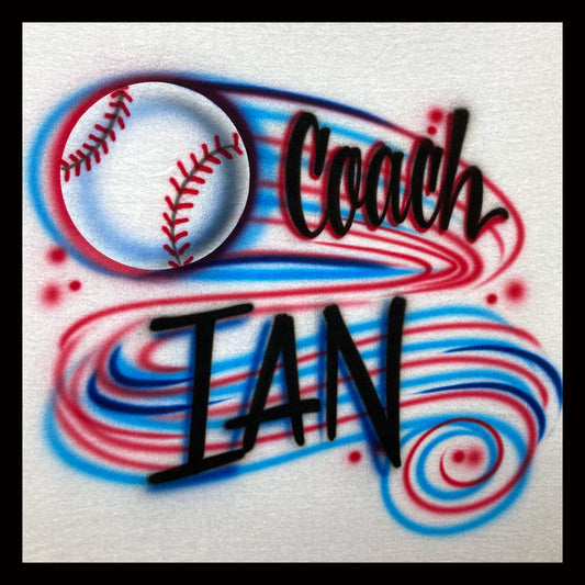 Airbrush T-shirt - Baseball or Softball - Soccer - Football - Tennis - Hockey