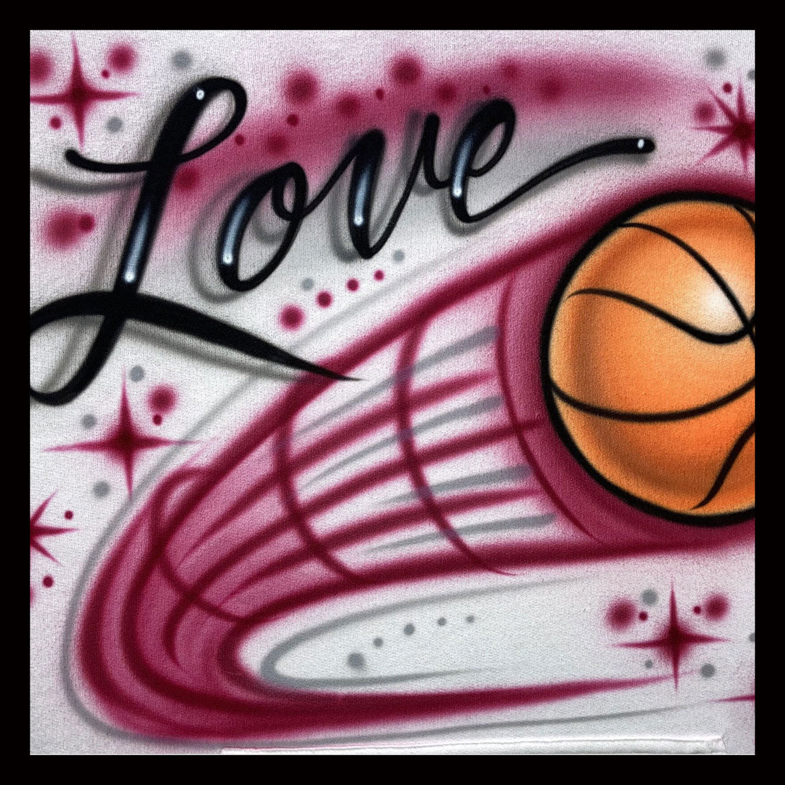 Airbrush T-shirt - Basketball - Your Sport - Your Name/Word