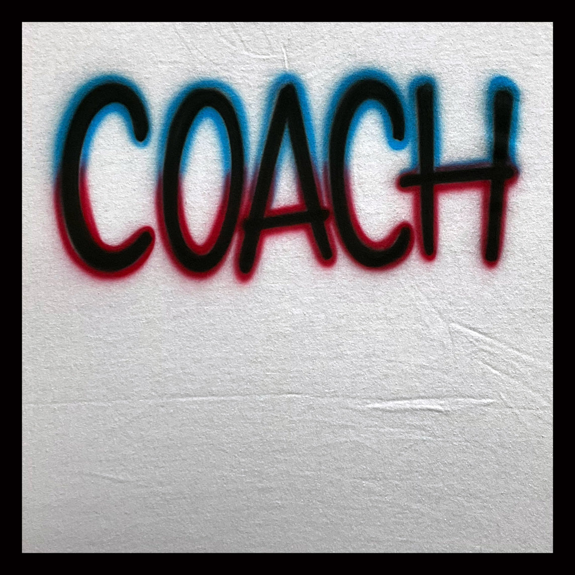 Coach airbrushed t-shirt with bold letters - Your word