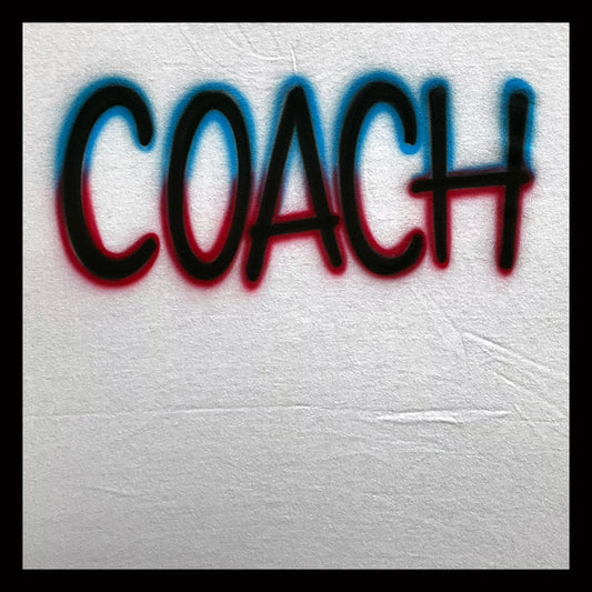 Coach airbrushed t-shirt with bold letters - Your word