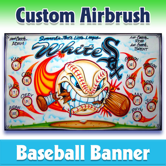 Airbrush Baseball Banner - White Sox -1005