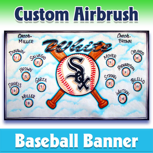 Airbrush Baseball Banner - White Sox -1012