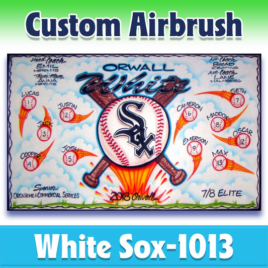 Airbrush Baseball Banner - White Sox -1013