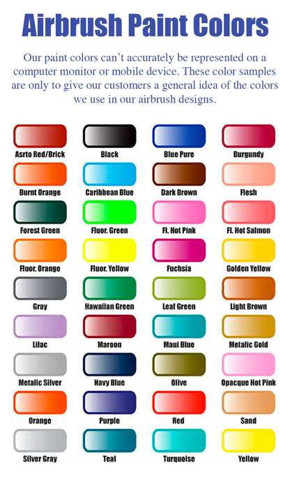Airbrush T-shirt - Flaming Skull - You Choose Colors