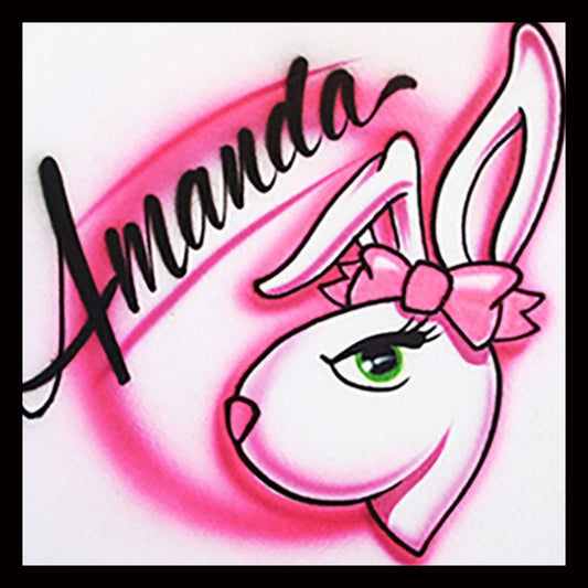 Airbrushed T-shirt * Girly * Player * Bunny * Your Name/Word