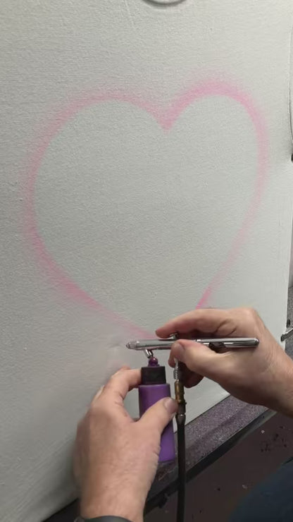 Hot & Sexy Airbrushed Heart Shirt – Custom Hand-Painted Rainbow Stripe Design