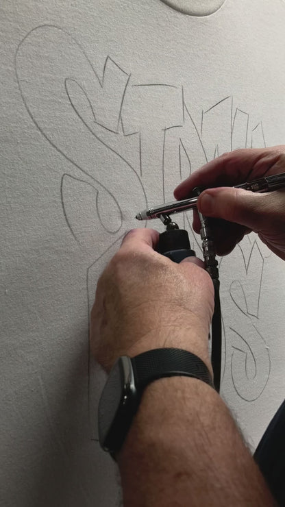 Stray Kids block letters airbrushed t-shirt