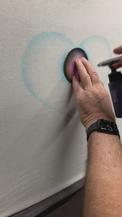 Blue Moon Airbrushed Tee — Ocean Night Sky & Palm Tree Design