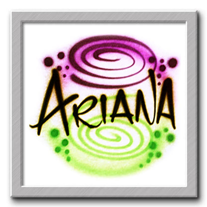 Airbrush T-Shirt * Swirly Name * You Choose Color