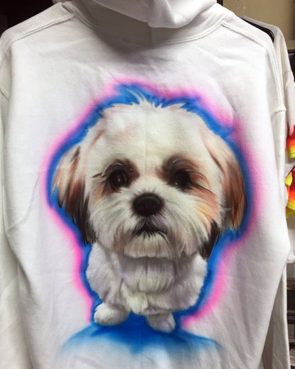 Airbrush T-shirt - Pet Portrait - Your Choice of Name & Colors