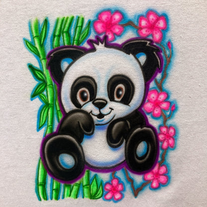 Airbrushed T-shirt * Panda * You choose colors
