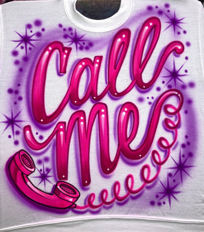 Airbrushed T-Shirt * Call Me! * Blondie Inspired
