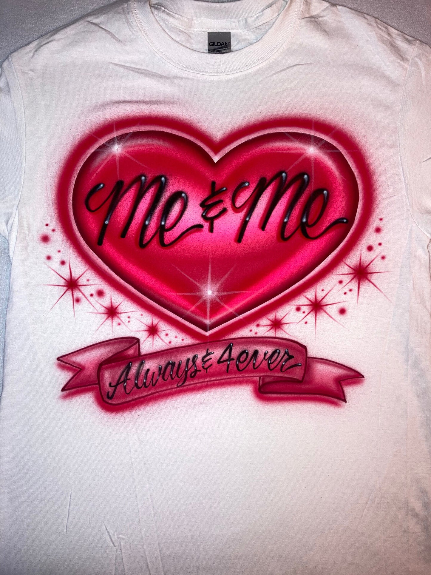 Heart * Love * Self * Airbrushed T-shirt * Your Name * Always * Forever *