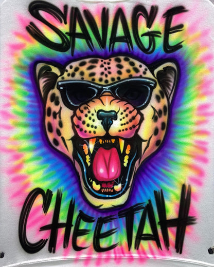 Airbrush T-Shirt - Cheetah - Leopard - Your name/word