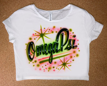 Airbrushed T-shirt - Sorority - Fraternity - Your Choice of Colors and Name
