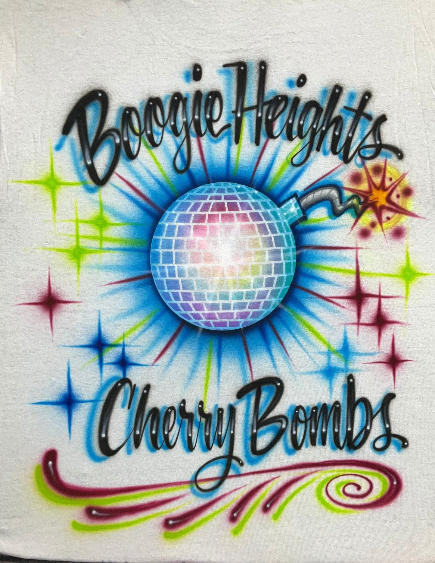 Airbrush T-shirt * Disco Bomb * Music * Dance * Party