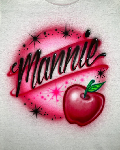 Airbrush T-shirt * Apple * Your Name