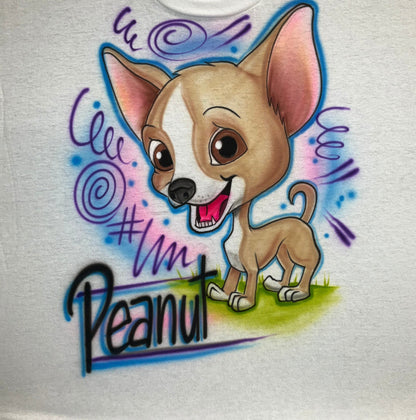Airbrushed T-shirt * Chihuahua * Name/Word