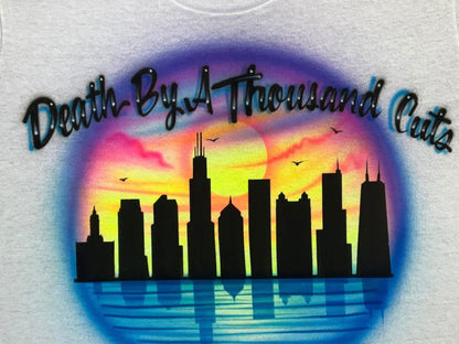 Airbrushed T-shirt *  Chicago cityscape
